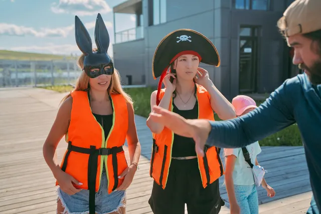 Костюмированный заплыв на сапах