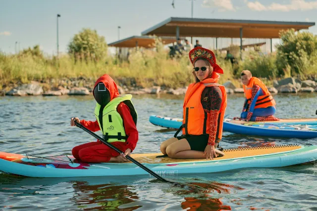 Костюмированный заплыв на сапах