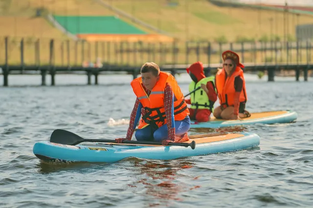 Костюмированный заплыв на сапах